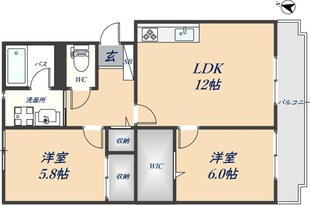 桐朋ハイツの物件間取画像